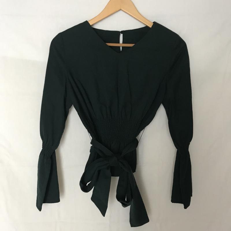 エンネア Ennea カットソー 長袖 38 無地 緑 / グリーン / レディース USED 古着 中古 10007099