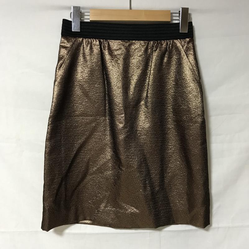 アンタイトル UNTITLED スカート ひざ丈スカート 2 無地 黒 / ブラック / X 茶 / ブラウン / レディース USED 古着 中古 10007116