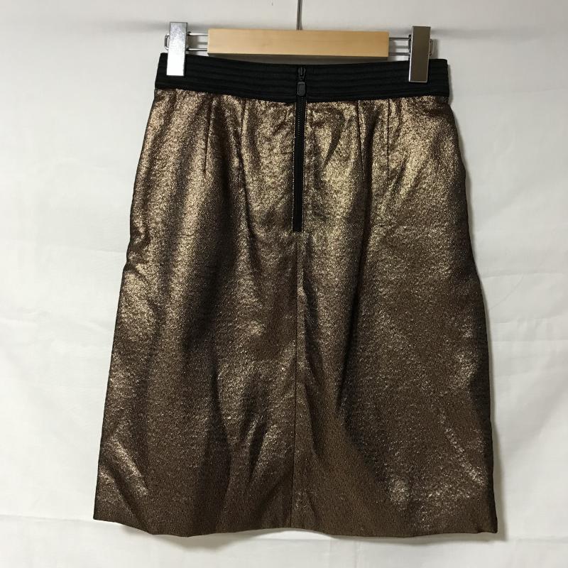 アンタイトル UNTITLED スカート ひざ丈スカート 2 無地 黒 / ブラック / X 茶 / ブラウン / レディース USED 古着 中古 10007116