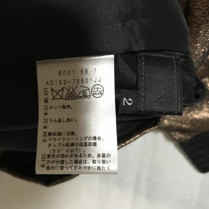 アンタイトル UNTITLED スカート ひざ丈スカート 2 無地 黒 / ブラック / X 茶 / ブラウン / レディース USED 古着 中古 10007116