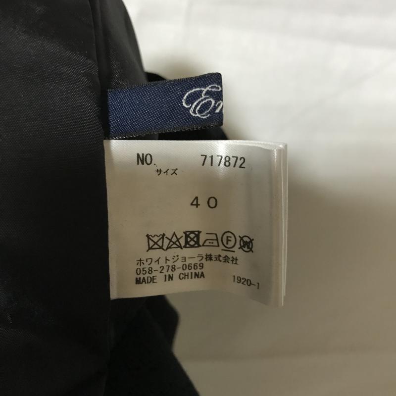 エンネア Ennea スカート ひざ丈スカート 40 無地 黒 / ブラック / レディース USED 古着 中古 10007119