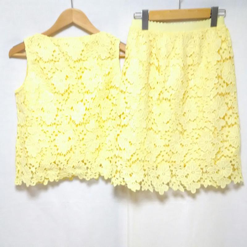 ローズバッド ROSE BUD セットアップ セットアップ セット品 FREE 刺繍 黄 / イエロー / レディース USED 古着 中古 10007142