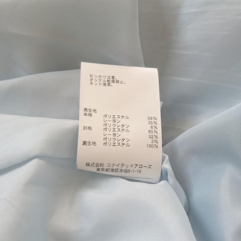アナザーエディション Another Edition ワンピース ひざ丈スカート 無地 白 / ホワイト / X 青 / ブルー / レディース USED 古着 中古 10007239
