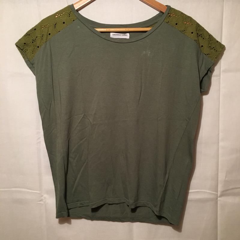 グリーンデイル ガーネット GREENDALE GARNET カットソー 半袖 M 無地 X 緑 / グリーン / レディース USED 古着 中古 10007306