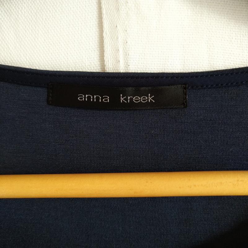 アンナクリーク anna kreek カットソー 半袖 無地 X 総柄 紺 / ネイビー / X 白 / ホワイト / レディース USED 古着 中古 10007313