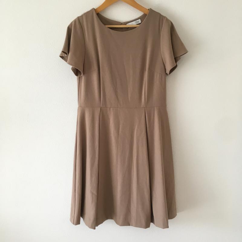 ドナマリー DONA MARIE ワンピース ひざ丈スカート 38 無地 ベージュ / ベージュ / レディース USED 古着 中古 10007361