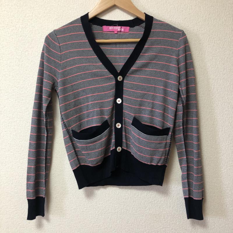 ジュンヤワタナベマン JUNYA WATANABE MAN カーディガン 長袖 S ボーダー柄 白 / ホワイト / X 黒 / ブラック / X 赤 / レッド / メンズ USED 古着 中古 10007367
