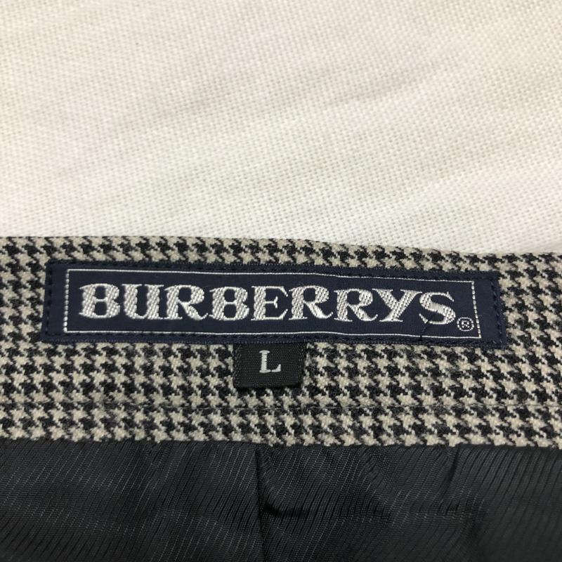 バーバリーズ BURBERRYS スカート ひざ丈スカート L 千鳥格子 白 / ホワイト / X 黒 / ブラック / レディース USED 古着 中古 10007382
