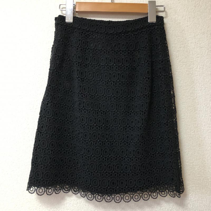 コムデギャルソン COMME des GARCONS スカート ひざ丈スカート S 無地 X 刺繍 黒 / ブラック / レディース USED 古着 中古 10007385