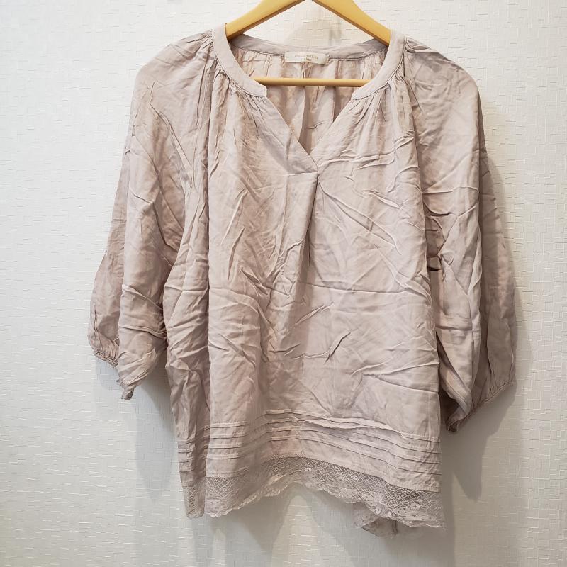 ショコラ フィネ ローブ chocol raffine robe カットソー 半袖 FREE 無地 ベージュ / ベージュ / レディース USED 古着 中古 10007447