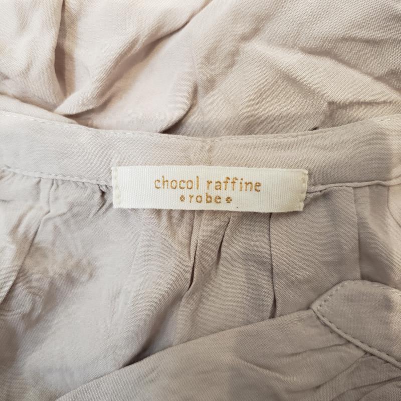 ショコラ フィネ ローブ chocol raffine robe カットソー 半袖 FREE 無地 ベージュ / ベージュ / レディース USED 古着 中古 10007447