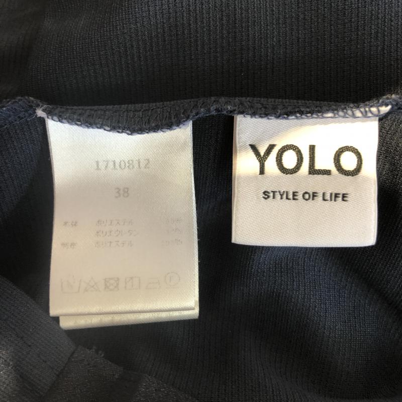 ヨーロ YOLO カットソー 半袖 38 無地 紺 / ネイビー / レディース USED 古着 中古 10007496