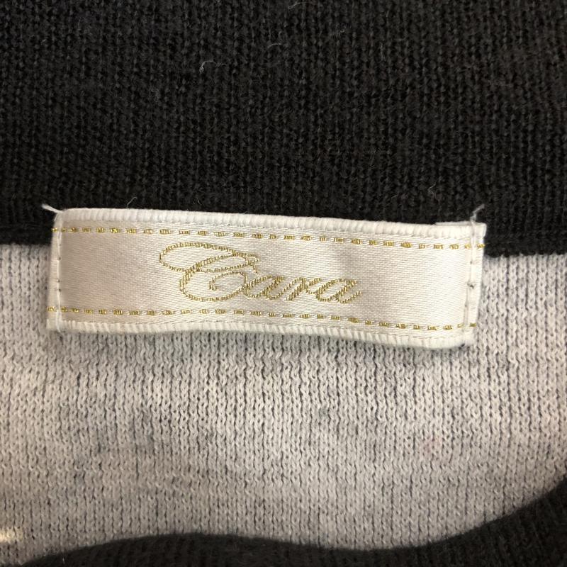 カーラ Cara カットソー 長袖 L 無地 黒 / ブラック / X 灰 / グレー / レディース USED 古着 中古 10007527