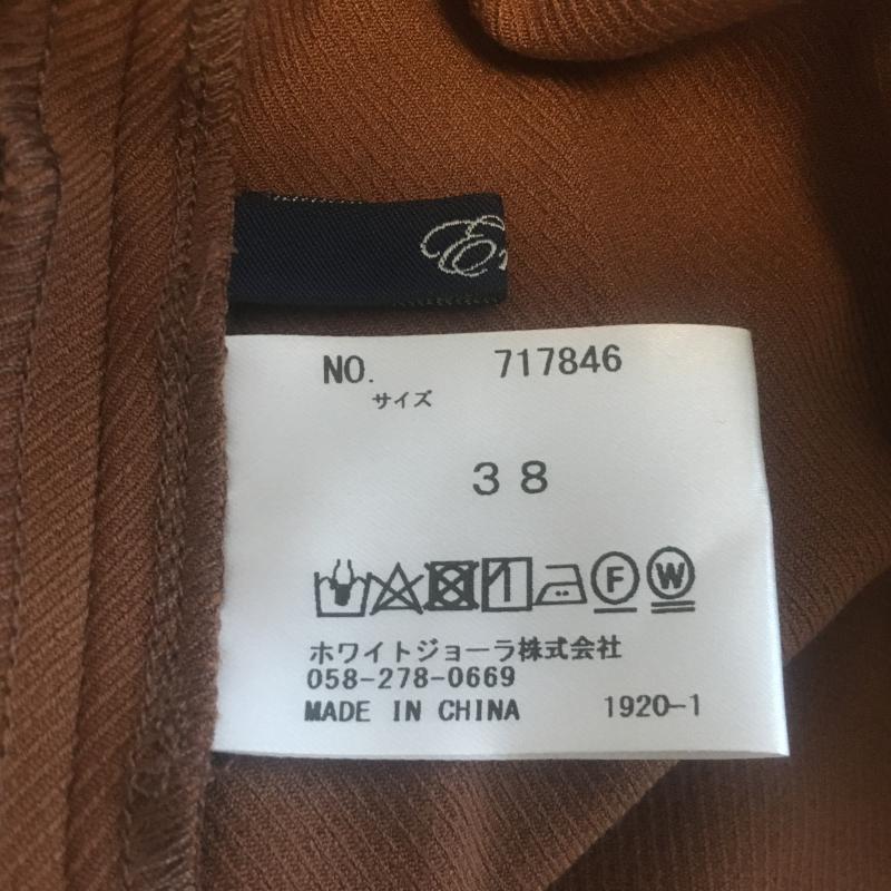 エンネア Ennea パンツ スラックス 38 無地 茶 / ブラウン / レディース USED 古着 中古 10007574