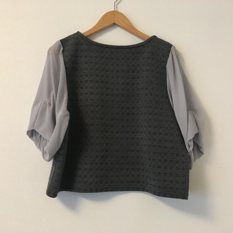 ヨーロ YOLO カットソー 七分袖 36 無地 灰 / グレー / レディース USED 古着 中古 10007589