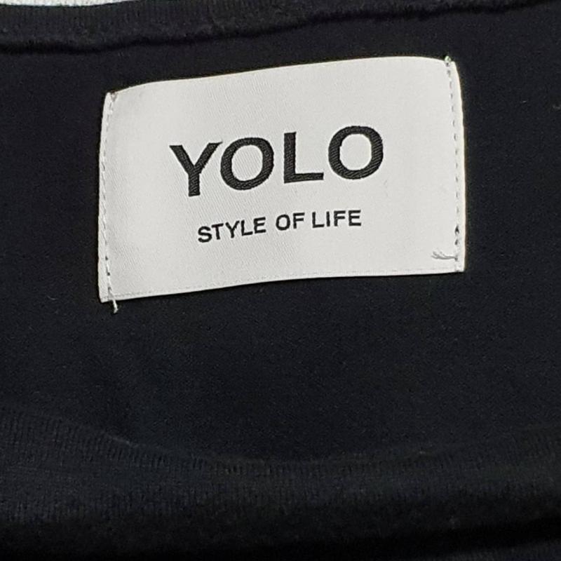 ヨーロ YOLO カットソー 半袖 40 無地 黒 / ブラック / レディース USED 古着 中古 10007594