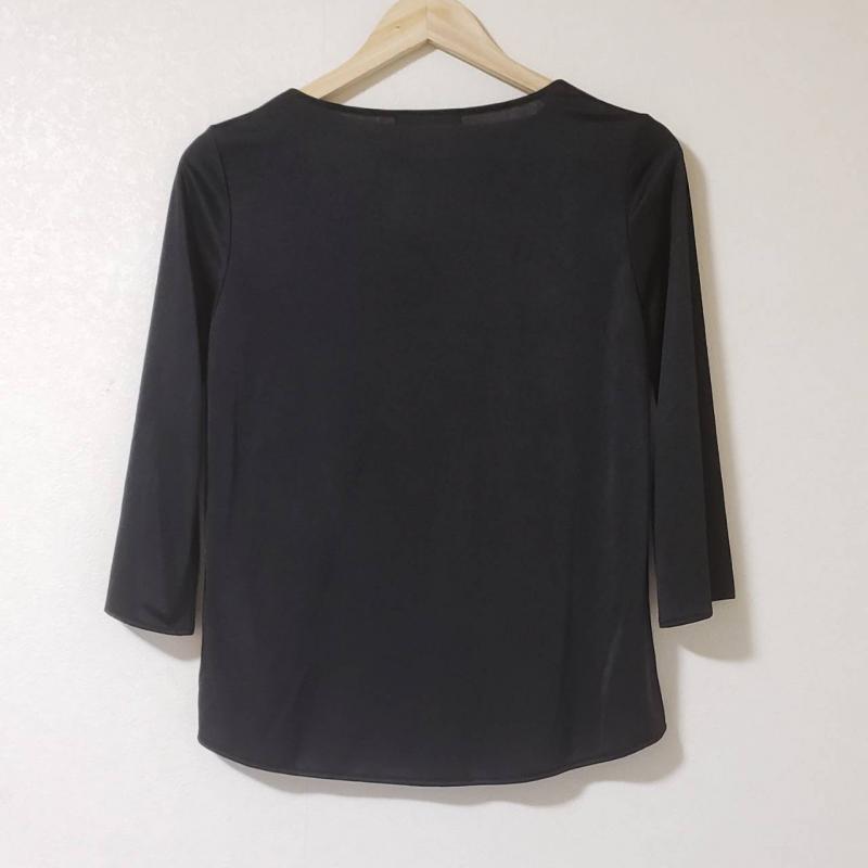 アンナクリーク anna kreek カットソー 七分袖 無地 黒 / ブラック / レディース USED 古着 中古 10007596