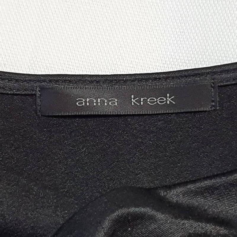 アンナクリーク anna kreek カットソー 七分袖 無地 黒 / ブラック / レディース USED 古着 中古 10007596