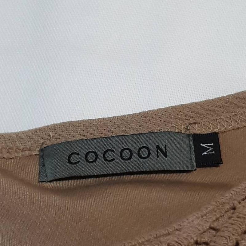 コクーン COCOON ワンピース ひざ丈スカート M 無地 ベージュ / ベージュ / レディース USED 古着 中古 10007600