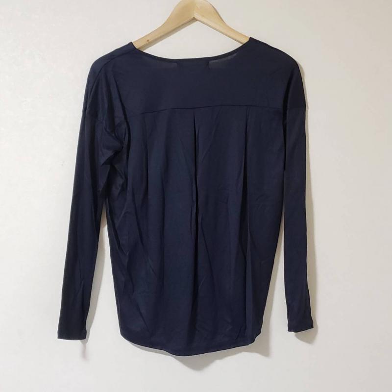マルキスデブラン Marquise de blanc カットソー 長袖 38 無地 紺 / ネイビー / レディース USED 古着 中古 10007605