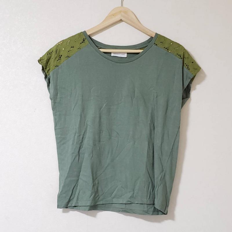 グリーンデイル ガーネット GREENDALE GARNET カットソー 半袖 M 無地 緑 / グリーン / レディース USED 古着 中古 10007606