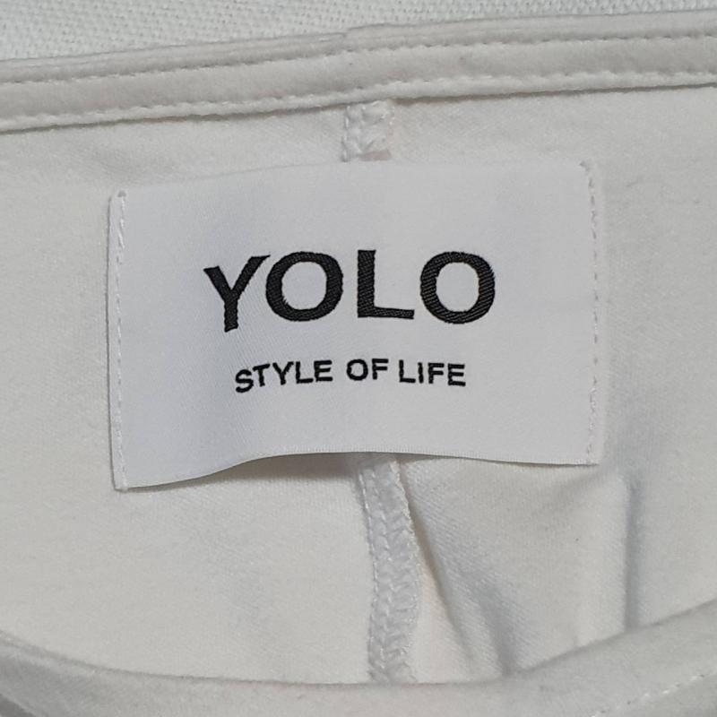 ヨーロ YOLO カットソー 半袖 40 無地 白 / ホワイト / レディース USED 古着 中古 10007607