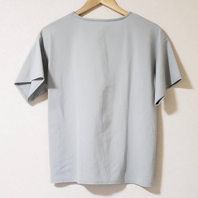 ヨーロ YOLO シャツ、ブラウス 半袖 38 無地 白 / ホワイト / X 緑 / グリーン / レディース USED 古着 中古 10007612