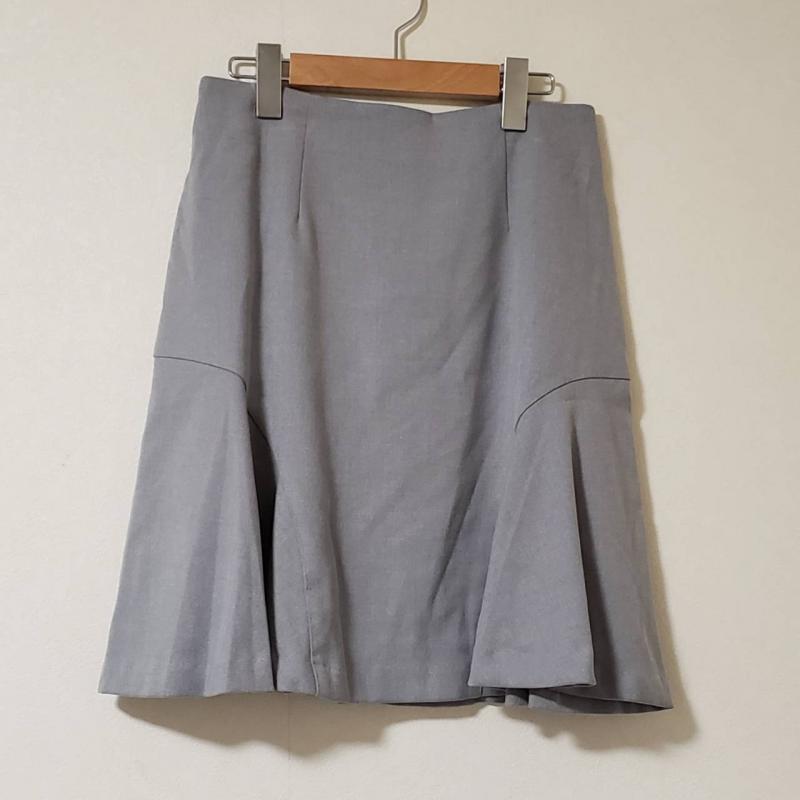 エンネア Ennea スカート ひざ丈スカート 40 無地 灰 / グレー / レディース USED 古着 中古 10007641