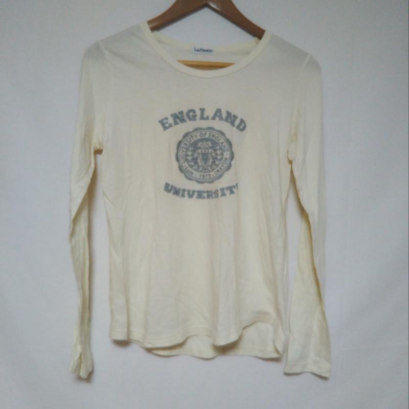 ロイスクレヨン LOISCRAYON Tシャツ 長袖 M 無地 X ロゴ、文字 白 / ホワイト / レディース USED 古着 中古 10007687