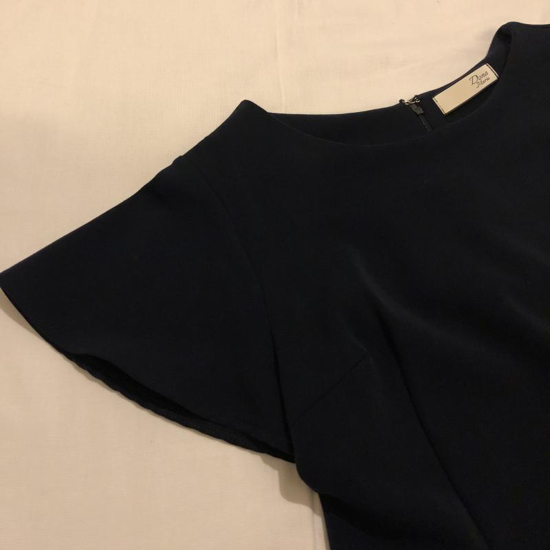ドナマリー DONA MARIE ワンピース ひざ丈スカート 38 無地 紺 / ネイビー / レディース USED 古着 中古 10007715