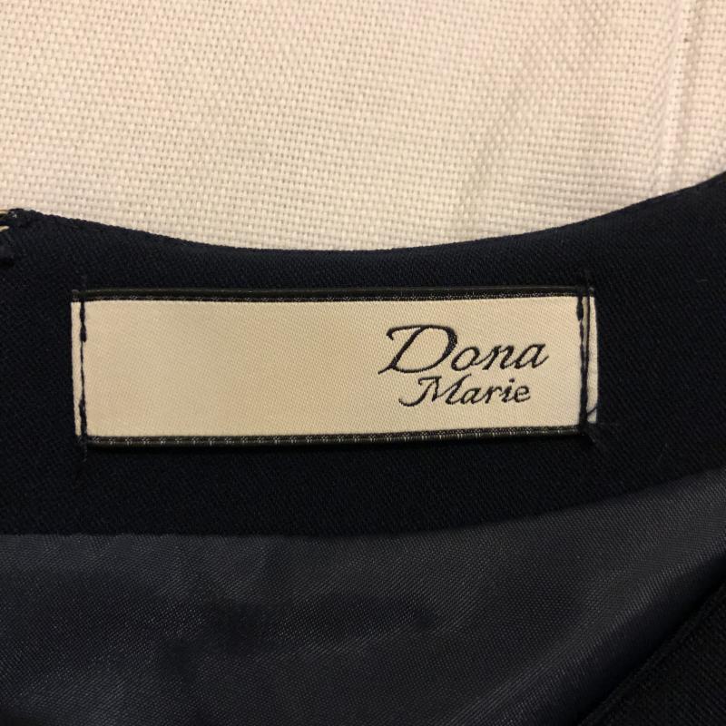 ドナマリー DONA MARIE ワンピース ひざ丈スカート 38 無地 紺 / ネイビー / レディース USED 古着 中古 10007715