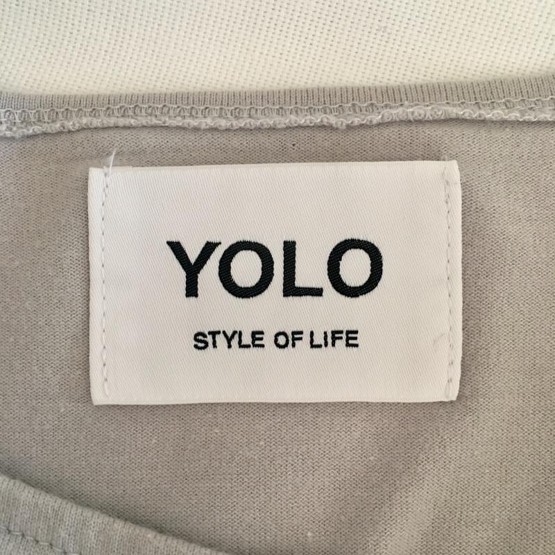ヨーロ YOLO カットソー 半袖 38 無地 灰 / グレー / レディース USED 古着 中古 10007752