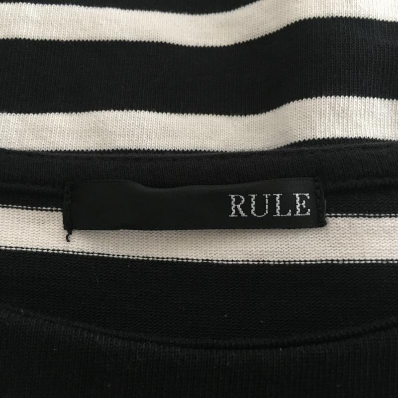 ルール RULe ワンピース ひざ丈スカート M ボーダー柄 X 無地 白 / ホワイト / X 黒 / ブラック / レディース USED 古着 中古 10007759