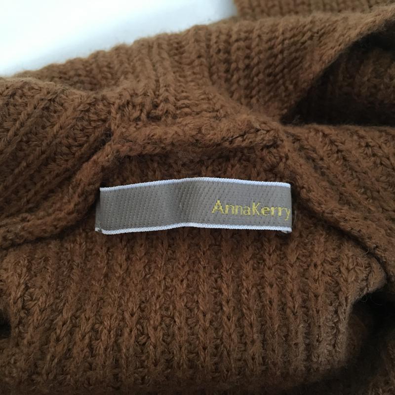 アンナケリー Anna Kerry ワンピース ひざ丈スカート 38 無地 茶 / ブラウン / レディース USED 古着 中古 10007765