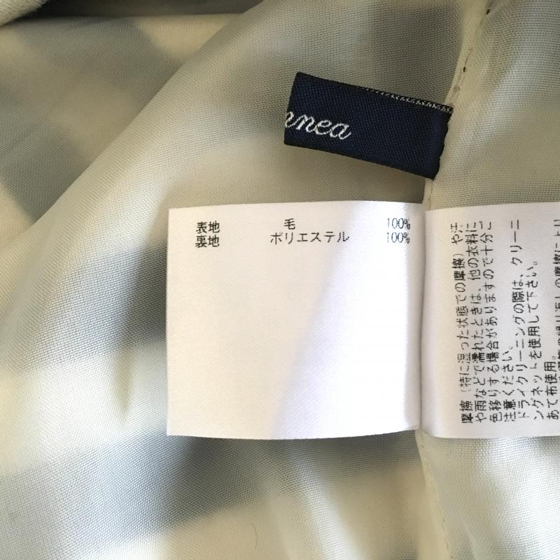 エンネア Ennea スカート ひざ丈スカート 38 ボーダー柄 白 / ホワイト / X 黒 / ブラック / レディース USED 古着 中古 10007790