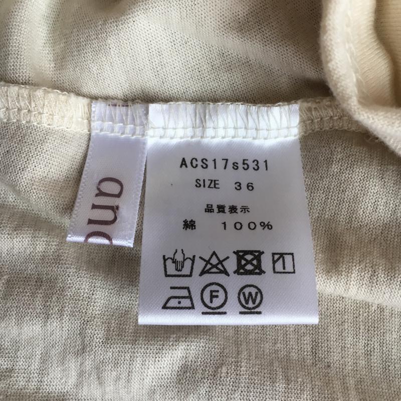 アナナス anana カットソー 半袖 36 無地 ベージュ / ベージュ / レディース USED 古着 中古 10007814