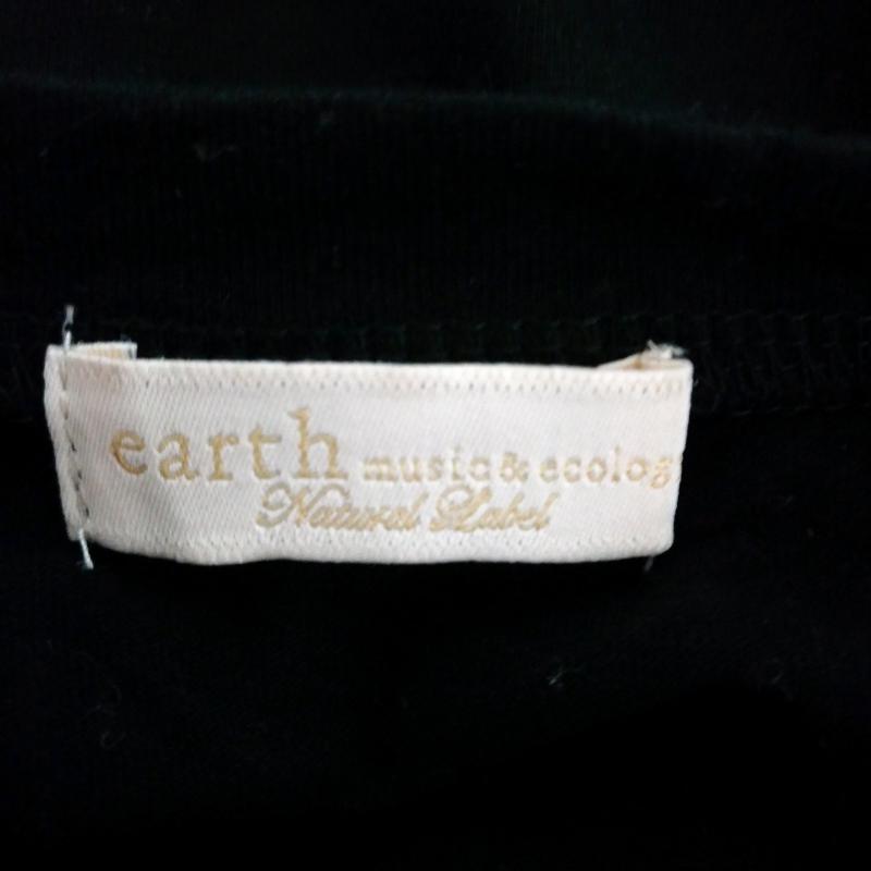 アースミュージックアンドエコロジー earth music&ecology Tシャツ 半袖 FREE 無地 X ロゴ、文字 黒 / ブラック / X 白 / ホワイト / レディース USED 古着 中古 10007866