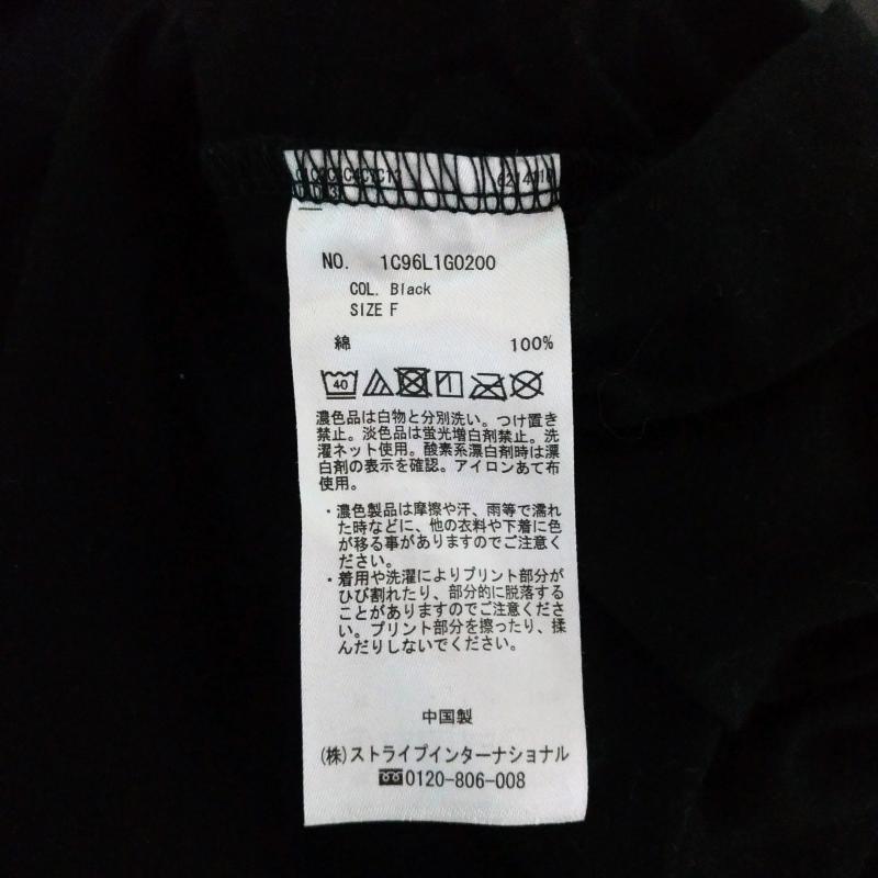 アースミュージックアンドエコロジー earth music&ecology Tシャツ 半袖 FREE 無地 X ロゴ、文字 黒 / ブラック / X 白 / ホワイト / レディース USED 古着 中古 10007866