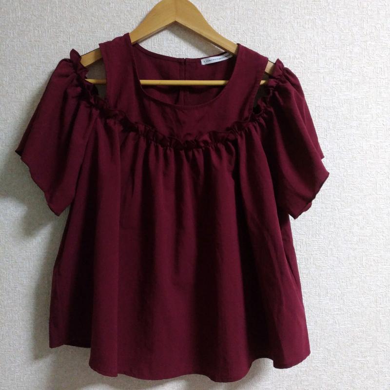 イーハイフンワールドギャラリーピー E hyphen world gallery PEACE カットソー 半袖 FREE 無地 桃 / ピンク / レディース USED 古着 中古 10007875