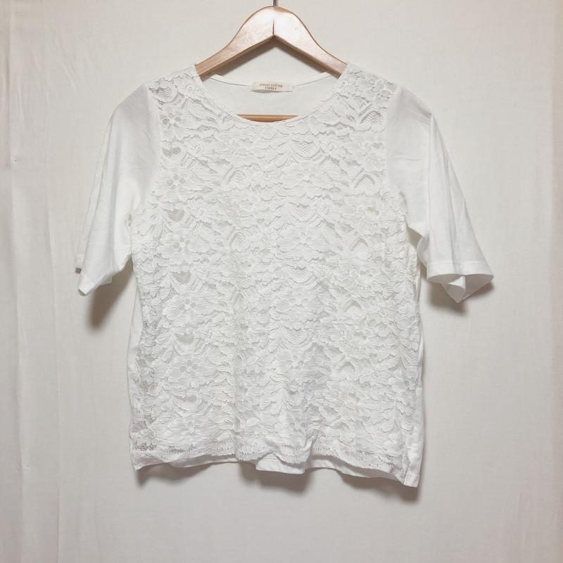 ショコラ フィネ ローブ chocol raffine robe カットソー 半袖 FREE 無地 X 刺繍 X 花柄 白 / ホワイト / レディース USED 古着 中古 10007892