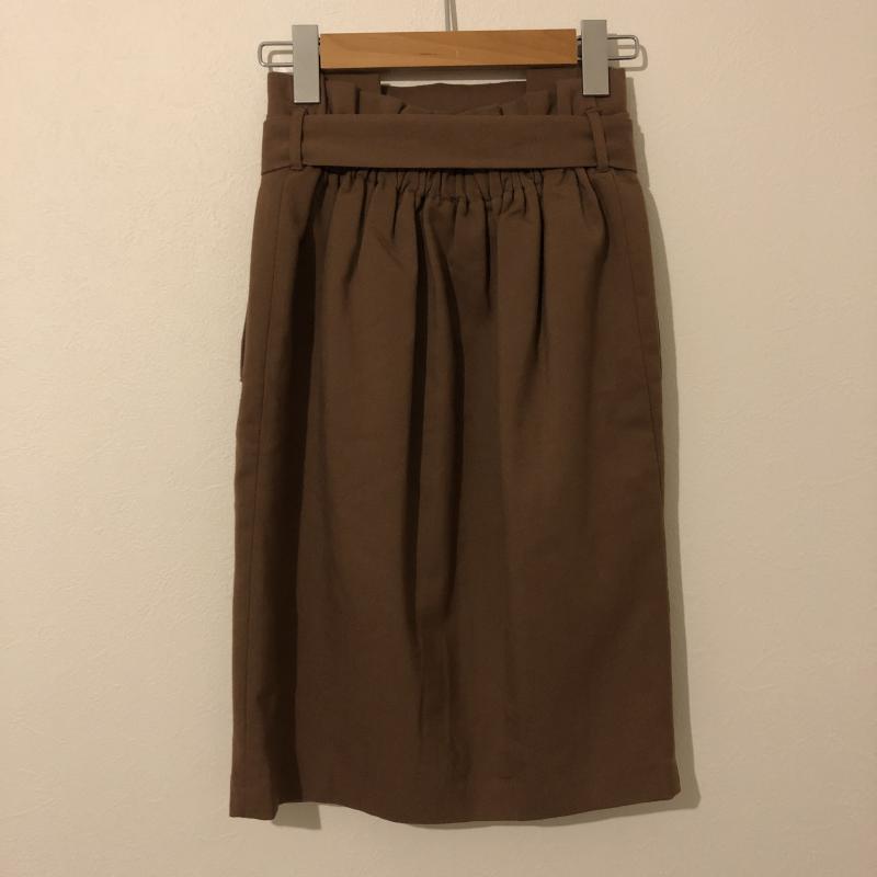 ビス ViS スカート ひざ丈スカート ベルト付き S 無地 茶 / ブラウン /  レディース USED 古着 中古 10007989