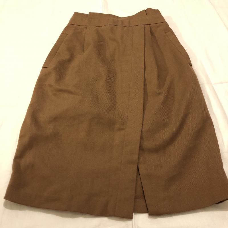 ビス ViS スカート ひざ丈スカート ベルト付き S 無地 茶 / ブラウン /  レディース USED 古着 中古 10007989