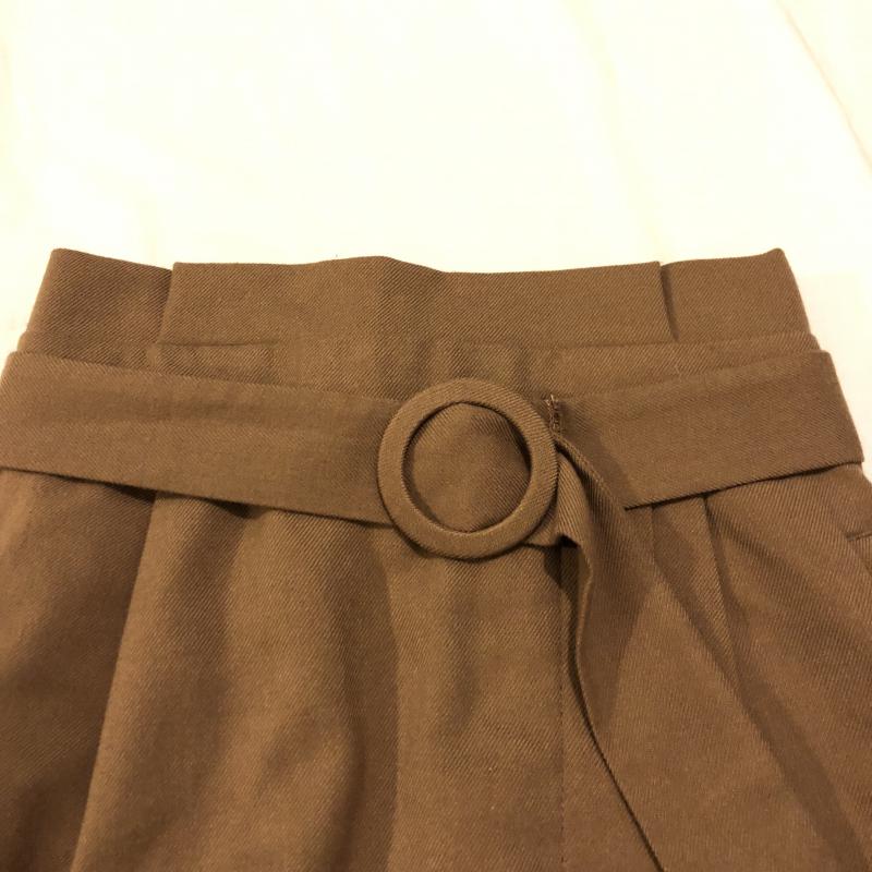 ビス ViS スカート ひざ丈スカート ベルト付き S 無地 茶 / ブラウン /  レディース USED 古着 中古 10007989