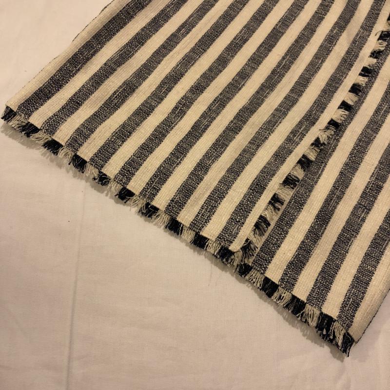 バナナリパブリック BANANA REPUBLIC スカート ひざ丈スカート 0 ストライプ 白 / ホワイト / X 黒 / ブラック /  レディース USED 古着 中古 10007991