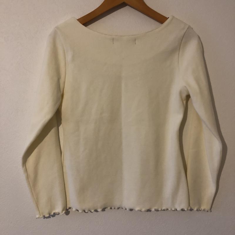 ブリスポイント BLISS POINT カットソー 長袖 M 無地 白 / ホワイト / レディース USED 古着 中古 10008028