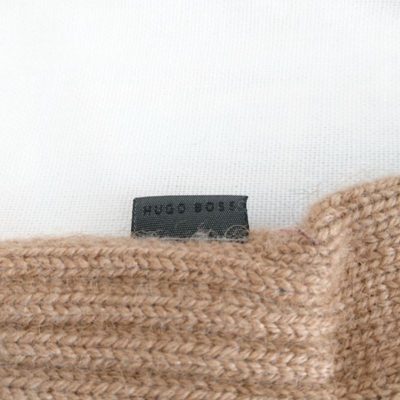 ヒューゴボス HUGO BOSS ファッション小物 手袋 無地 ベージュ / ベージュ / メンズ USED 古着 中古 10008031