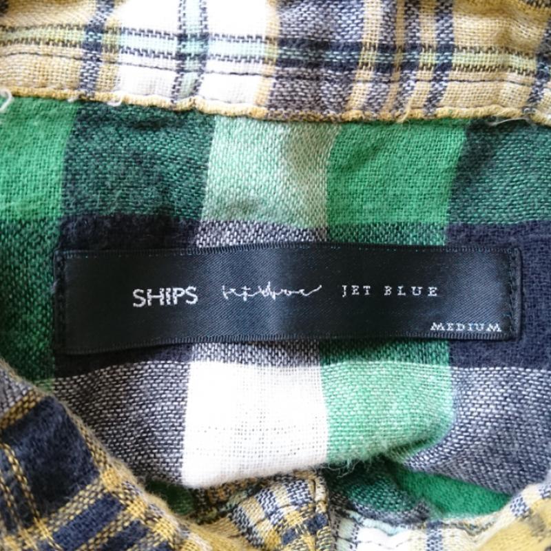 シップスジェットブルー SHIPS JET BLUE シャツ、ブラウス 長袖 M チェック マルチカラー / マルチカラー / メンズ USED 古着 中古 10008045