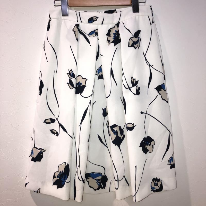 ザラベーシック ZARA BASIC スカート ひざ丈スカート S 花柄 白 / ホワイト / X 黒 / ブラック / X ベージュ / ベージュ / X 青 / ブルー / レディース USED 古着 中古 10008070