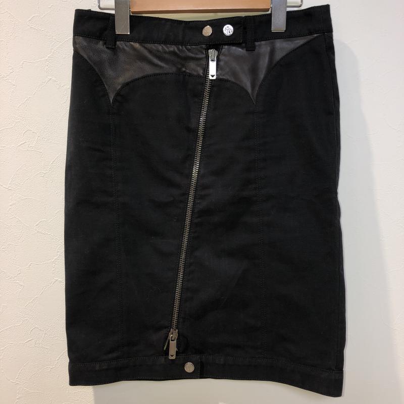 エンポリオアルマーニ EMPORIO ARMANI スカート ひざ丈スカート 38 無地 黒 / ブラック / レディース USED 古着 中古 10008071