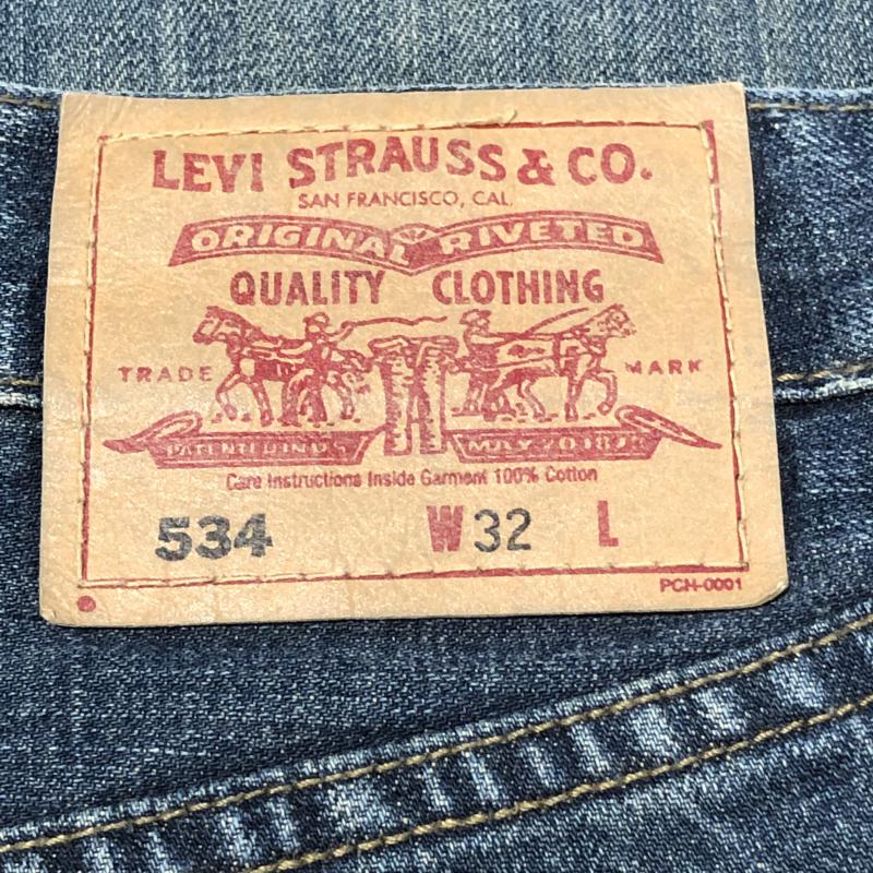 リーバイストラウスアンドコー Levi Strauss & co. パンツ デニム、ジーンズ 32インチ 無地 X ダメージ加工 インディゴ / インディゴ / レディース USED 古着 中古 10008075